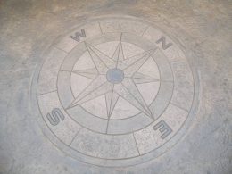 stamped compass with custom color